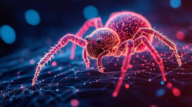digital spider hacker threat in cyberspace