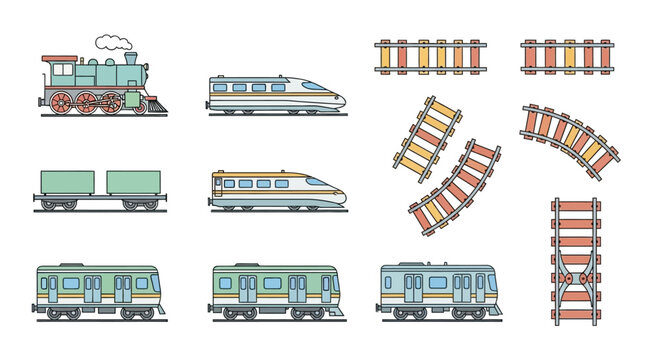 Train Locomotive Rail Transportation Vehicles.