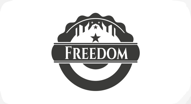 Juneteenth Freedom Star Badge Icon, Emancipation and Celebration Symbol