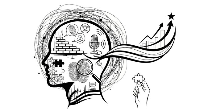 Creative mind with growth concept