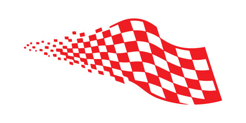 Racing care and race car stripes set. Checkered flag, start and finish line, motocross labels, dynamic lines, motoresport, racing stripe speed, sport decals, tuning stickers, speed motion elements © Daishin