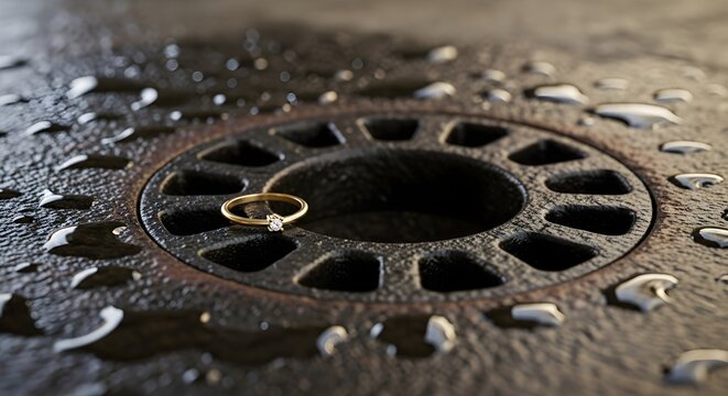Ring Lost Near the Drain A Symbol of Abandonment or a Lost Treasure?