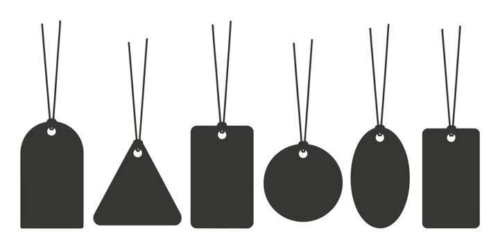 Collection of Silhouetted Hanging Tags in Various Shapes