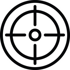 Fototapeta premium Modern Target Aim Button Icon for User Interface Design and Business Goal Achievement