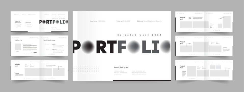 Architecture Portfolio Slide Deck Template, Modern Architecture Portfolio Design