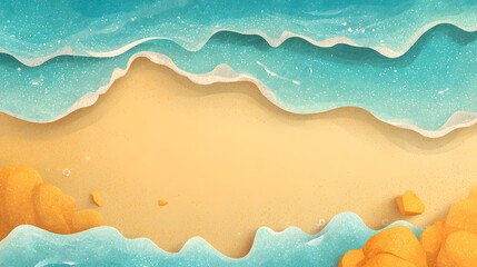 Obraz premium Sunny Beach Frame: Summer Background 
