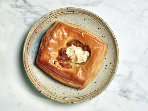 Savory pastry on a plate