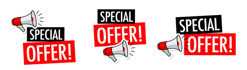 Text Special Offer with megaphone