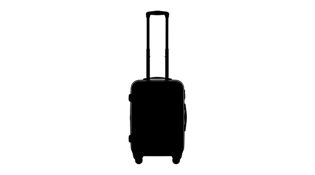 Black suitcase silhouette