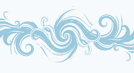 Fototapeta premium blue swirling wave design element.
