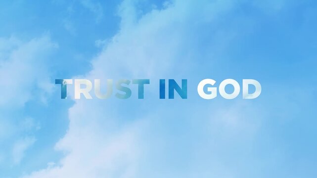 Christian Minimal Modern Typography Animation &ndash; TRUST IN GOD Seamless Loop Background
