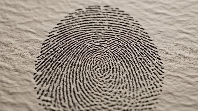 This shows a close-up of a fingerprint on a textured surface, often used in crime investigations for identification and verification purposes.