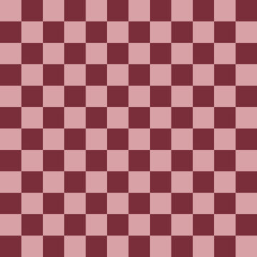 Micro Retro Checkerboard Pattern 12x12 Dusty Pink and Burgundy Seamless Vintage Background