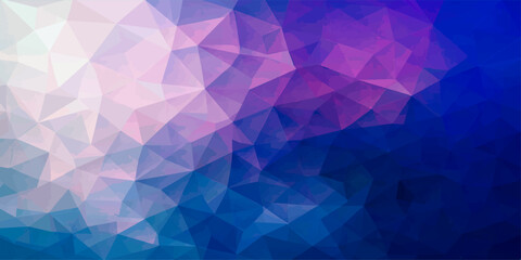 Obraz premium A mesmerizing polygonal design, combining shades of pink, blue, and purple, that showcases the fusion of art and technology.