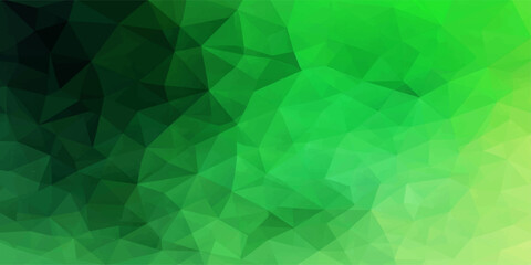 Obraz premium Abstract Low Poly Background in green shades, a study in texture, depth, and form, perfect for artistic design. 