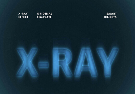 X-ray Original Text Effect Mockup