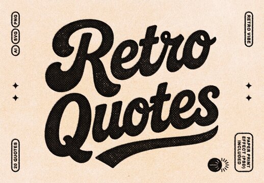 Retro Quotes + PSD Effect