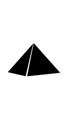 Fototapeta premium Black Pyramid Geometric Shape Icon.
