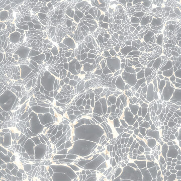 Abstract water caustics pattern, light reflections on surface, minimal neutral background