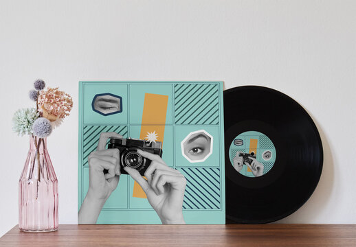 Vinyl cover or Jacket and label Record