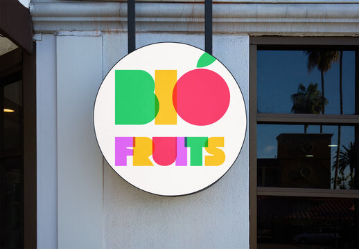 Blank circular Sign in LA