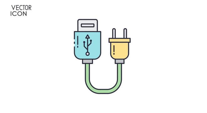 Electric plug and USB connector.