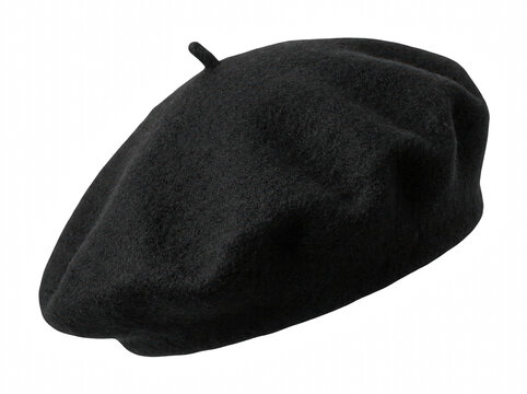 Classic Charcoal Felted Wool Beret Headwear for Fashion