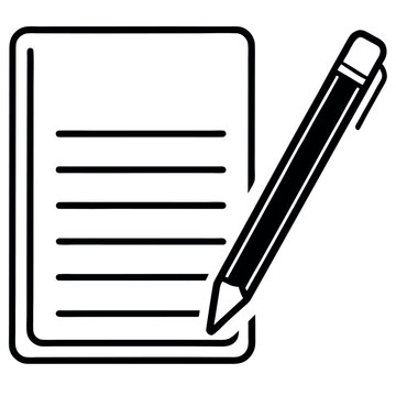 A simple clean icon representing note taking 