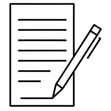 A simple clean icon representing note taking 