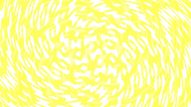 Abstract yellow and white dynamic patterns animated in a looped video clip swirling and zig-zagging in a vibrant backdrop