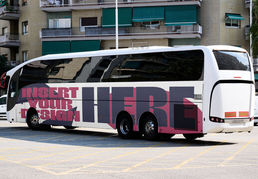 Bus Mockup in Barcelona