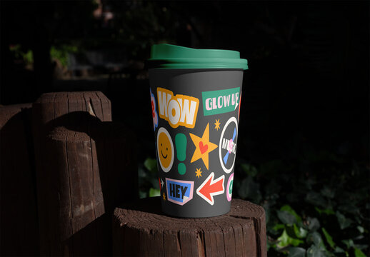 disposable Take away cup with lid