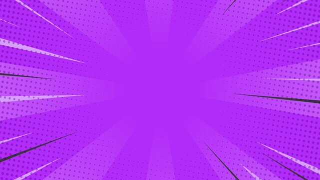 Dynamic pink comic book background with retro sunburst rays extending outward