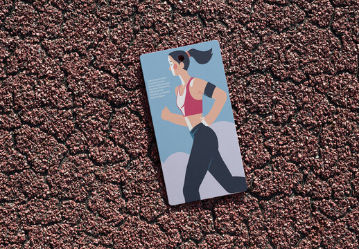 Red Hang Tag Mockup on Textured Surface