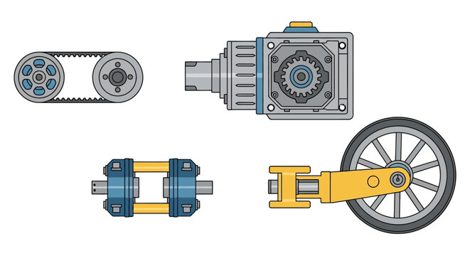 Industrial mechanical parts and components.