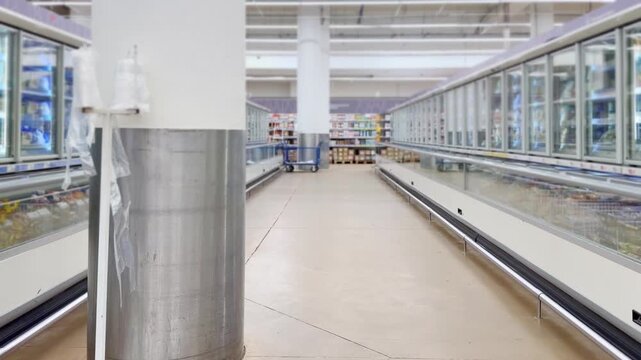 Choosing food from shelf at the supermarket,vegetables in the grocery section, Grocery stores 