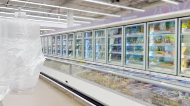 Choosing food from shelf at the supermarket,vegetables in the grocery section, Grocery stores 