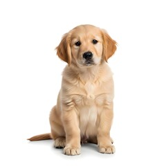 Obraz premium golden retriever puppy on white background