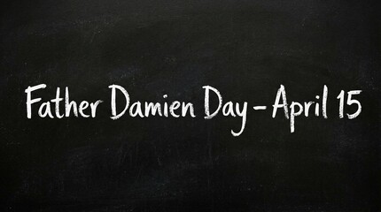 Obraz premium Father Damien Day April 15th celebration