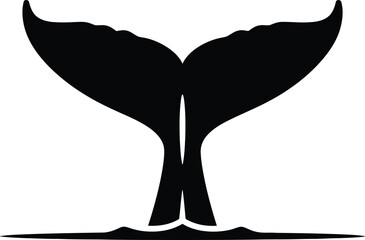 A black silhouette of a whale's fluke © HAFIJA KHATUN
