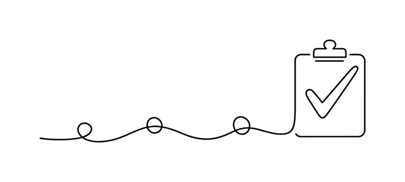 Clear prioritization and distinguishing important tasks from distractions in a focused work environment, a continuous line forming multiple small marks that smoothly