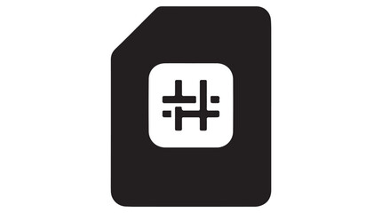 Obraz premium Minimalist black smartphone app icon with white medical cross symbol for healthcare or emergency services