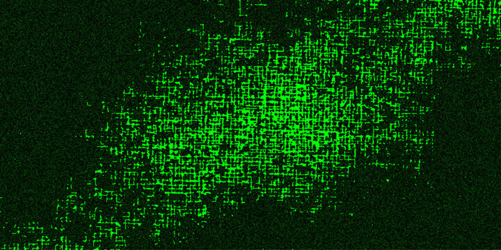A futuristic green matrix pattern of digital binary code creates an abstract technological illustration of data information flowing through a dark web concept background