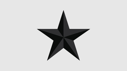 Obraz premium Minimalist black star icon isolated on white background vector illustration