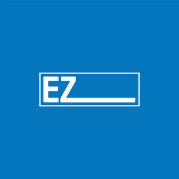 letters ez text logo design vector