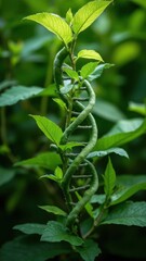 Fototapeta premium This image captures the intriguing spiral pattern of a plant in its natural habitat.