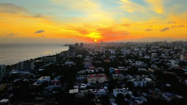 atardecer en la en boca chica republica dominicana