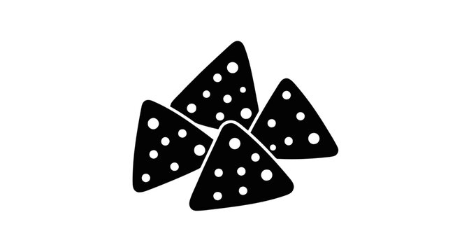 Vector illustration&nbsp;of nachos chips icon, simple style on a transparent background