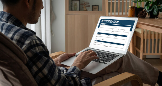 Online application form for modish registration on the internet website