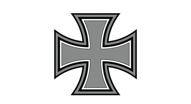 A stark depiction of the iron cross a historical symbol with complex and controversial associations